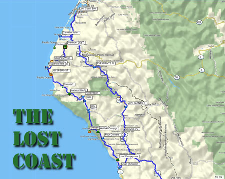 Lost Coast map