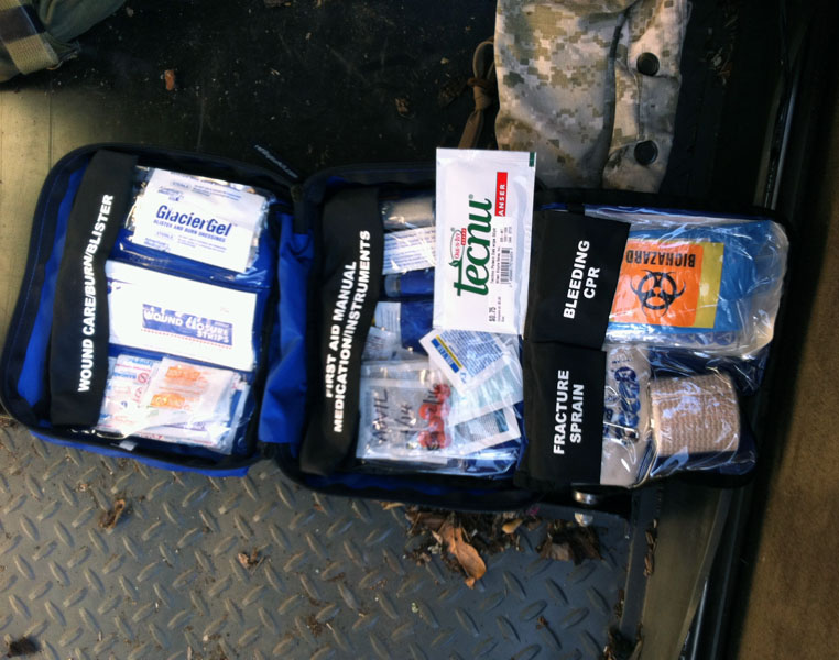 First aid kit contents